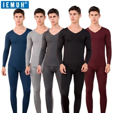 IEMUH, новинка, комплекты термобелья для мужчин, зимнее термобелье, кальсоны, зимняя одежда для мужчин, термобелье, немецкий кашемир