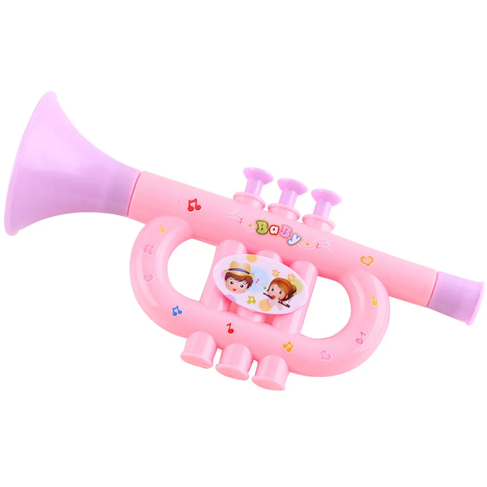 Светло-зеленый Education For Kids Fun Learning Toys For Children Colorful Baby kids Horn Hooter Trumpet Instruments Music ToysW817 - Цвет: Светло-зеленый