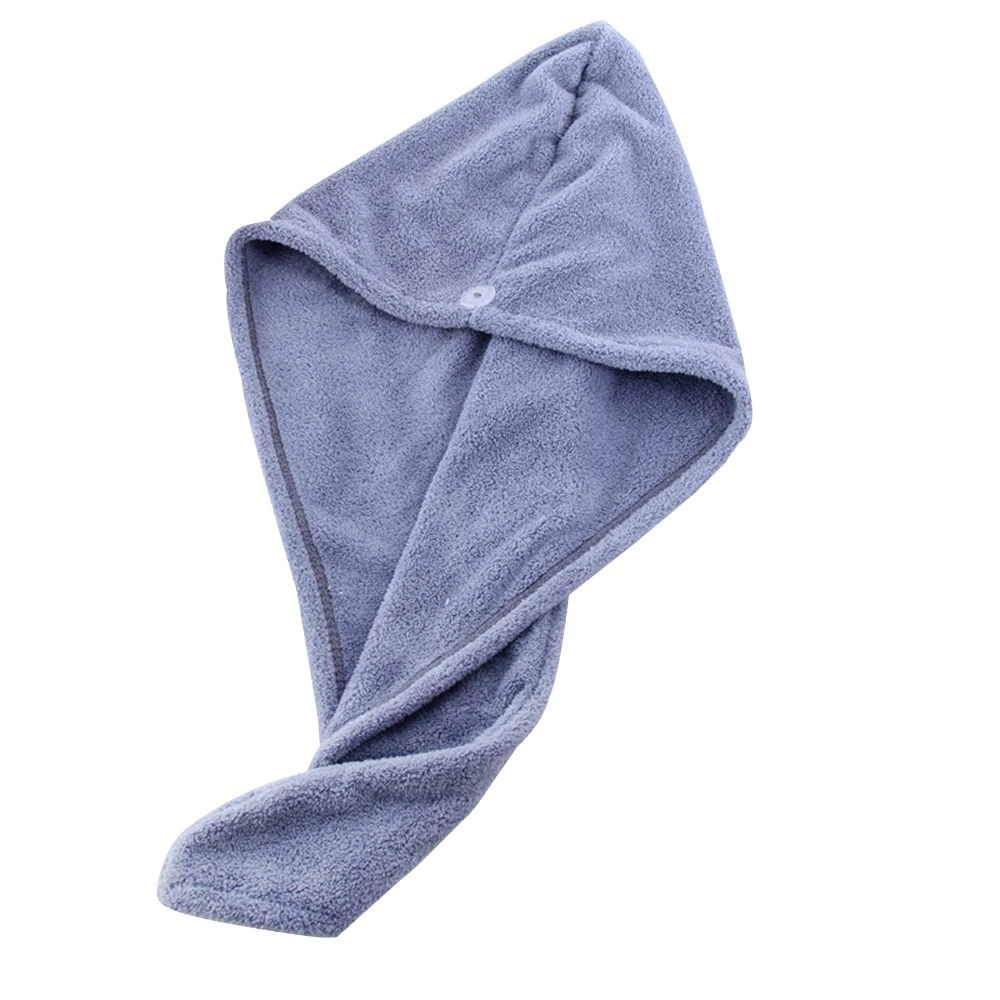 Быстросохнущее полотенце для волос, сухая шапка для женщин, сухая шапочка для волос, супер абсорбент, быстросохнущее плотное полотенце из микрофибры, банное полотенце для салона - Цвет: gray