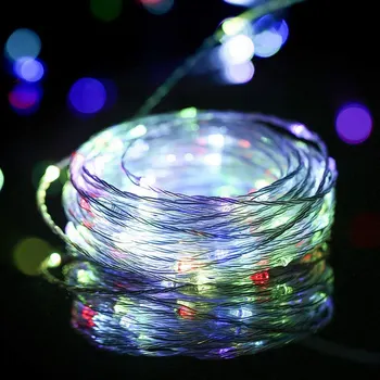 

10M Copper Wire String Lights Decorations Remote Control 8 Modes Curtain Lights Outdoor Party Waterproof Wire Light For Garden