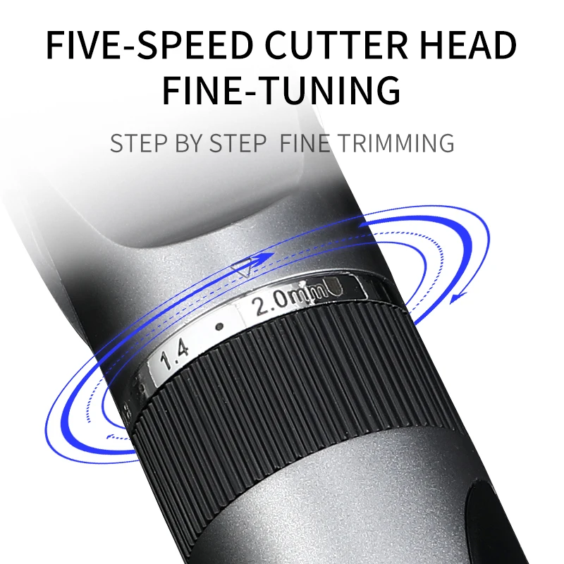 Professional Hair Clipper Men's Barber Beard Trimmer Rechargeable Ceramic Blade Hair Cutting Machine Adult Kid Haircut Low Noise