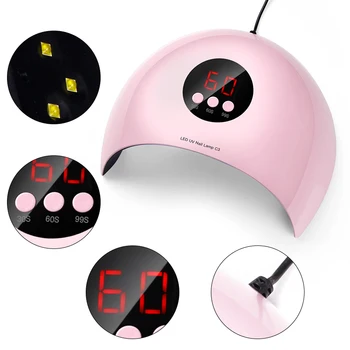 

24W UV LED Nail Lamp with 12Pcs Leds For Manicure Gel Nail Dryer Drying Nail Polish Lamp 30s/60s/99s Cure Tools For Gel Varnish