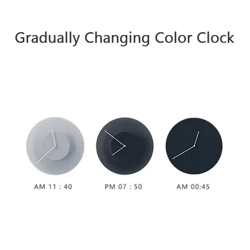 

Creative Gray to Black gradually changes color clock