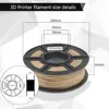 SUNLU Wood PLA 3D Printer Filament Real Wood Filament 1.75 mm 1KG(2.2LBS) Spool Dimensional Accuracy +/- 0.02 mm ► Photo 3/6