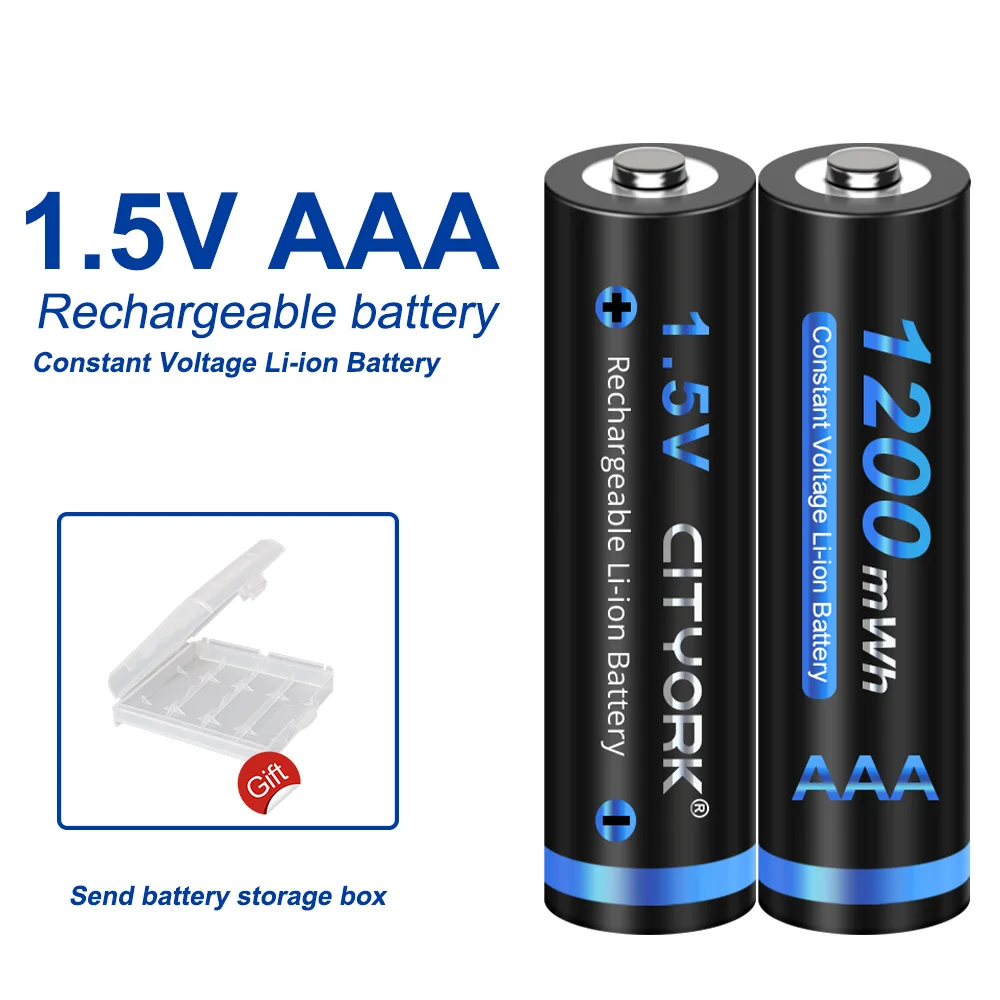 KENTLI 1.5V Lithium Batteries AAA 4 Pack, Rechargeable Batteries,  Li-Polymer Li-ion Battery is Suitable for High-Intensity Electricity Demand  Such as