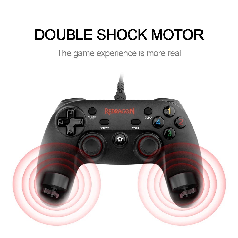 Redragon 伺 G807 Gamepad  PC  Ʈѷ ̽ƽ   伺 ǻ PS3 Playstation ȵ̵