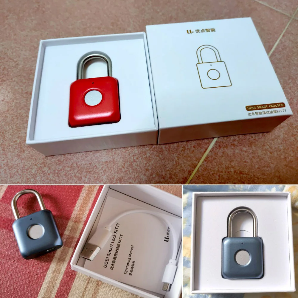 Xiaomi USB Перезаряжаемый умный Keyless электронный замок с отпечатком пальца домашний Противоугонный замок безопасности двери багажный чехол замок