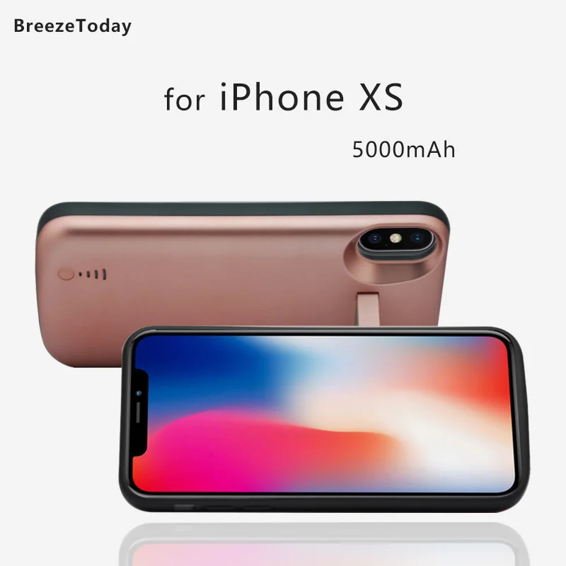 Чехол для аккумулятора чехол зарядки iPhone XS X XR Max внешний аккумулятор 5000 мАч|Чехлы
