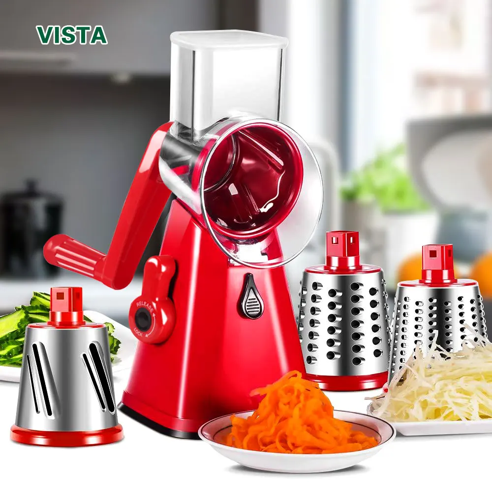 MultifuncionalRodadaRotateMandolineSlicerCortadorVegetalManual