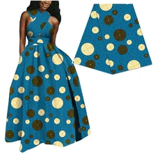 Мода настоящий голландский воск хлопок Анкара с Африканским принтом, вощеная ткань для шитья для вечернего платья 6 ярдов Африка tissu