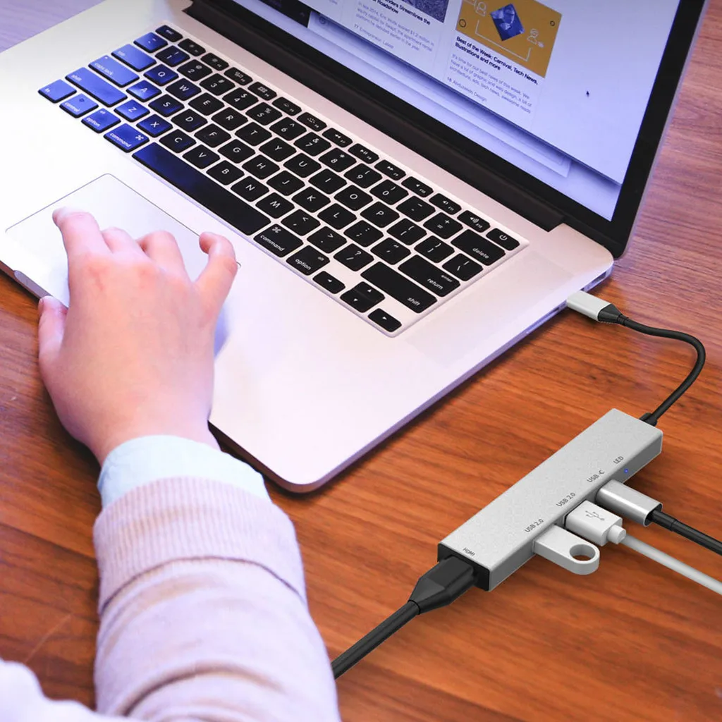 Usb type C к HDMI цифровой AV многопортовый концентратор USB3.1 адаптер PD зарядное устройство для ноутбука многофункциональное подключи и играй для телефона