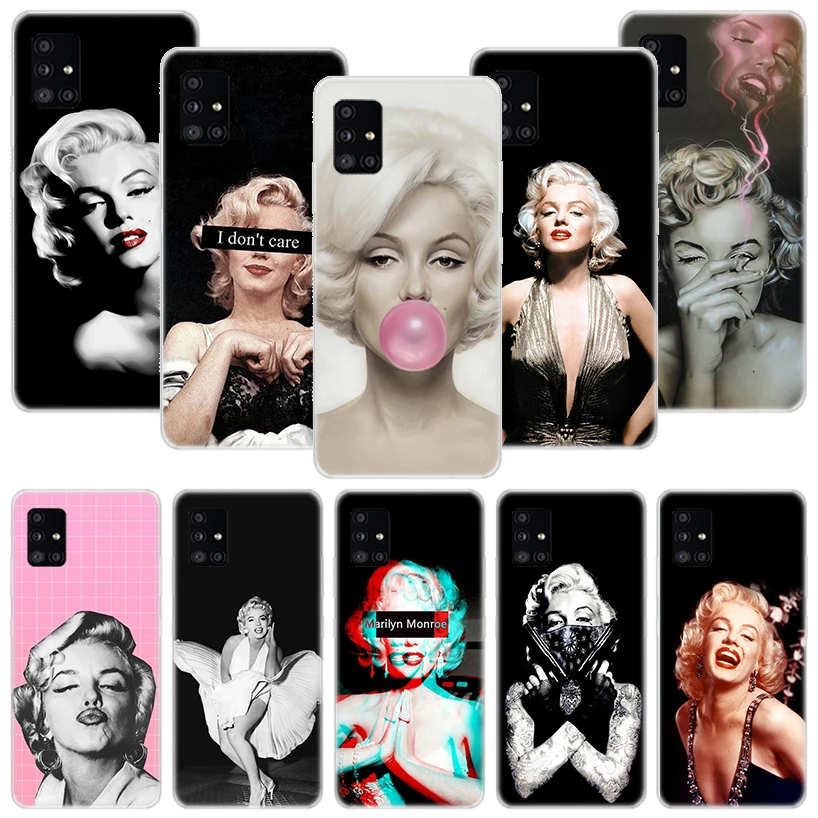 Чехол для телефона с Мэрилин Монро девушек Samsung Galaxy A12 A22 A32 A42 A52 A72 A51 A71 5G A41 A31 A21 A02S M12