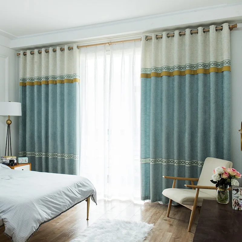 

Shade Bedroom Living Room for Full Shade Cloth Floor-to-Ceiling Windows And Hook Type Curtain Finished Product
