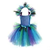 Couture Royal Peacock Girls Tutu Dress with Feather Clip Peacock Bird Carnival Fancy Dress for Kid Halloween Party Purim Costume (1)
