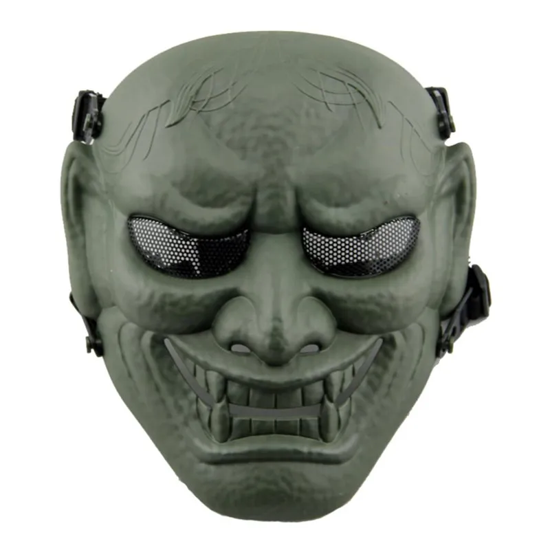 

Japanese Ghost King Samurai Military Tactical Skull Full Face Mask Paintball Airsoft Wargame Cosplay Halloween Protective Shield