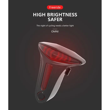 

Bicycle USB LED Brake Taillight Safety Warning Rear T Type Tail Light for Road Bikes and Mountain Lights