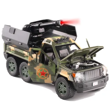 

1:32 high simulation alloy car model armored vehicle explosion-proof car model missile rocket artillery military car model