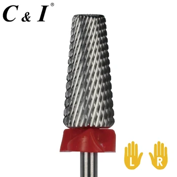 

5 in 1 Nail Drill Bit, Cross Teeth Edition, Size Fine -F, Multi-function Nail Drill for Electric Nail Drill Machines