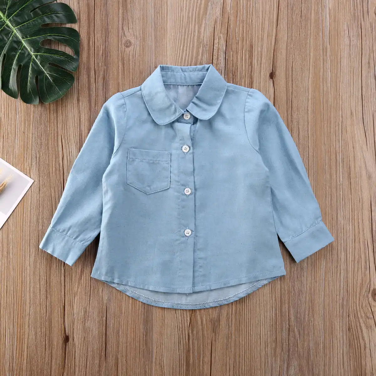 girl denim button down shirt