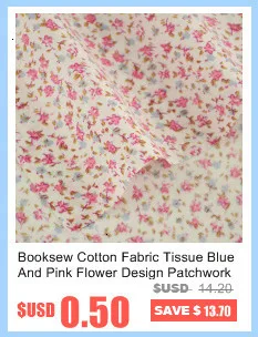 Booksew Tissu Tecido с цветочным принтом DIY хлопок розовый саржа швейный тканевый измеритель ткани DIY платье Материал Telas Por Metro