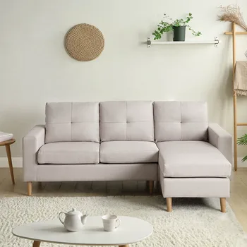 

Fashion Living Room Corner Sofa Detachable Cover 2-3 People Furniture Width 126cm Comfortable Cushion Elegant Home Decoration