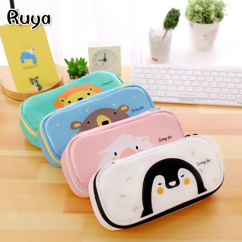 

Waterproof japanese Stationery items pencil pouch bag Case Student Stationery Cartoon Animal moomin kalem kutusu school supplies