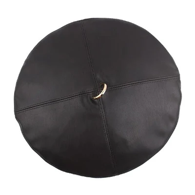 black beret Joejerry берет из искусственной кожи, французская шляпа с кольцом, берет для женщин - Цвет: black beret