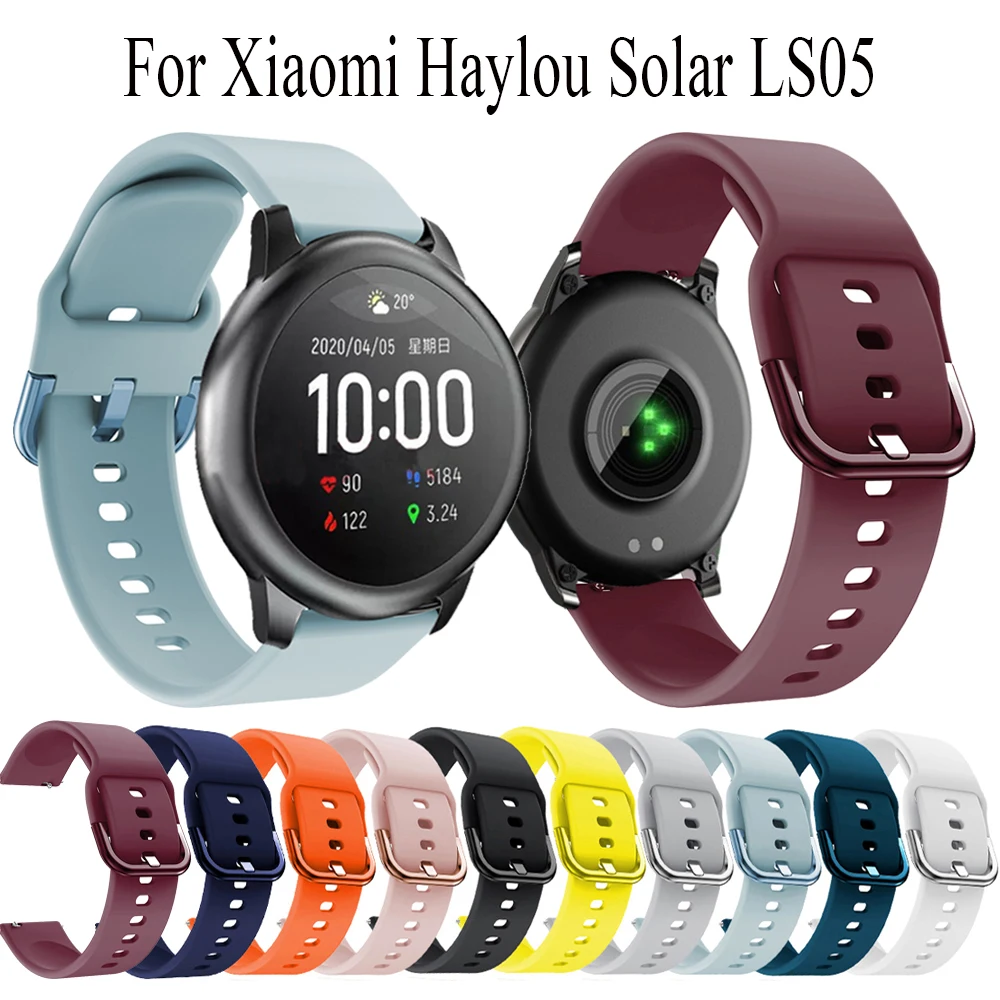 

Smart Watch Strap Replacement Wrist Band Bracelet Accessory For Xiaomi Haylou Solar LS05 Soft Silicone Original Sport Watchband
