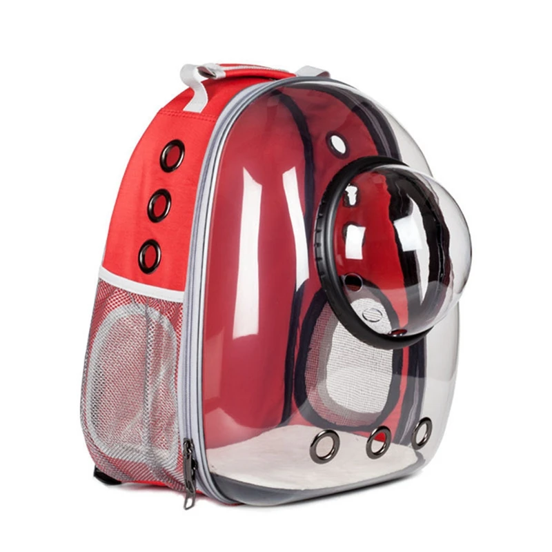 

ABDB-Cat Bag Full Transparent Pet Space Bag Out Portable Pet Backpack Breathable Dog Bag