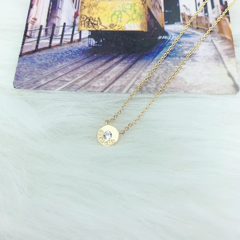 

SHINETUNG Original 100% S925 Sterling Silver Necklace Gold Color Round Pendant Necklace Women High-End Jewelry Free Shipping