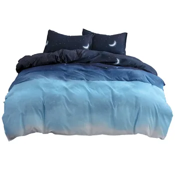 

4Pcs Set Home Textile Bedding Starry Sky Gradient Soft Comfortable Bedspread Pillow Cover Quilt Cover Skin-Friendly