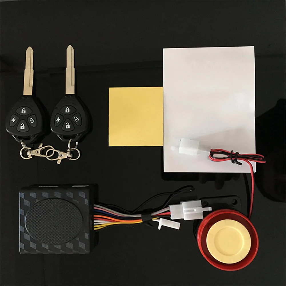 Motorcycle Theft Protection Alarm Device Moto Alarm Key Waterproof Remote Control With Startup Flameout Motorbike Accessories