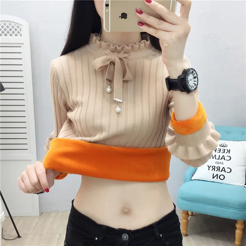 Утолщенное модное облегающее платье-свитер без подкладки одежда qiu dong новые