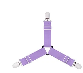 4 шт. зажим с тремя головками эластичное покрытие одеяло грейферные Захваты зажим для листов застежки матраса фиксация Противоскользящий Зажим для ремня - Цвет: Фиолетовый