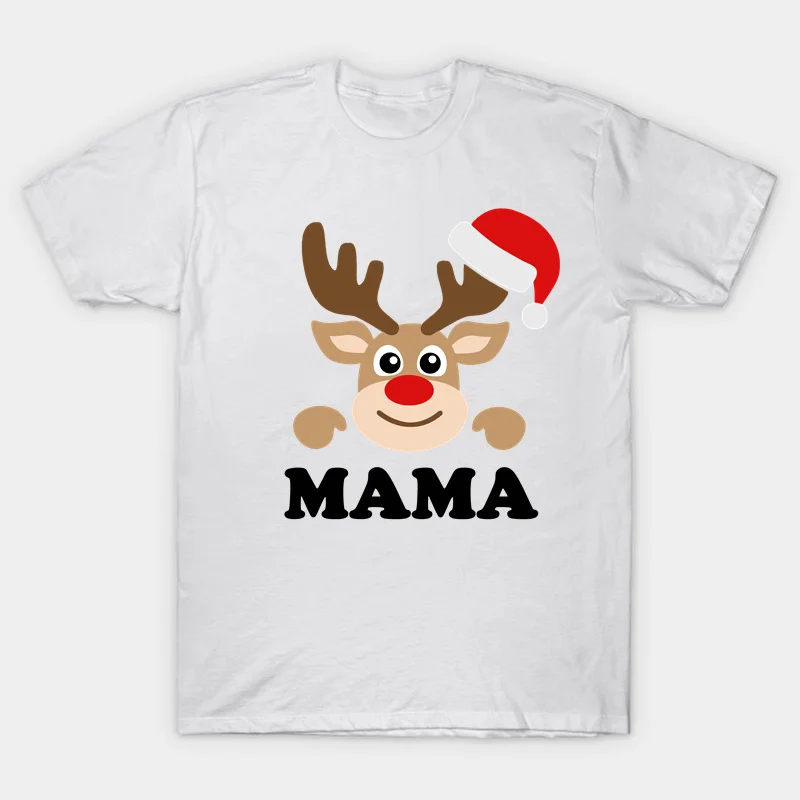 thumbnail image 1 of Lindos trajes navideños a juego para la familia con ciervos, camisetas de aspecto familiar, ropa para papá, mamá, bebé, camisetas para padre, madre, niños, hija e hijo, 1 of 5