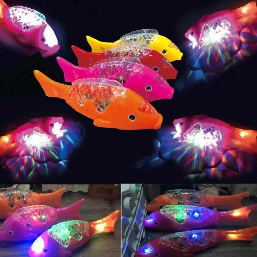 

Electric Bright Fish Toy Swing Gift Durable Cute Educational For Kids Children Simulation Free Fish Full Body Light WithLlights