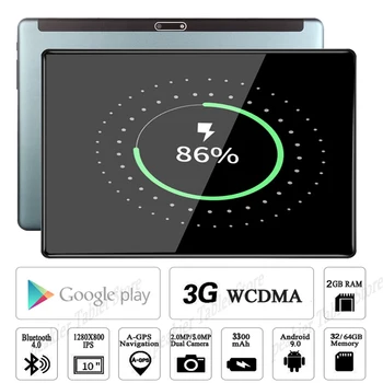 

Global Version 2GB+32GB Tablet 10 inch 1280x800 2.5D Glass MT6580 Quad Core Android 9.0 Tablets PC 3G Phone Call New google