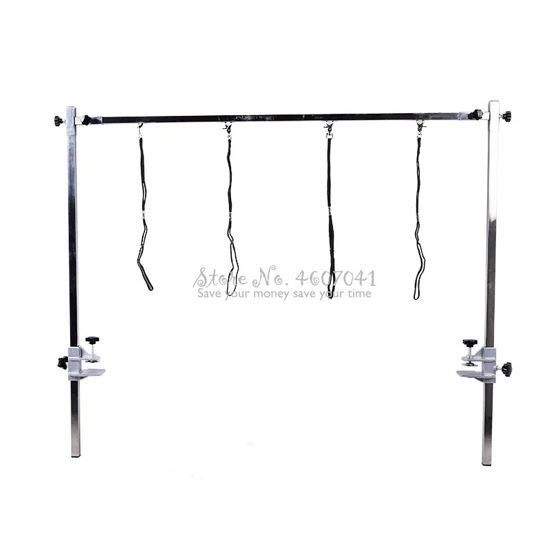 

2019 Pets Stainless Steel Grooming Bracket with Sling Dog Cat Bathing Hairdressing Support for Beauty Table Pet Table Lock Clip