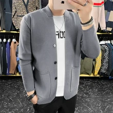 

Brand clothing Autumn Knit Sweater Classic Slim-Fit Wool Cardigan Round Collar Men and Women Couple Sweater Coat Plus Size S-3XL