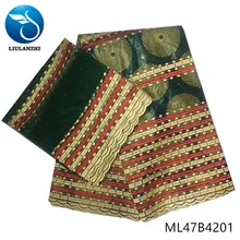 LIULANZHI african lace fabrics Cotton riche brocade fabric for dress New arrival nigerian bazin lace embroidery fabric ML47B42