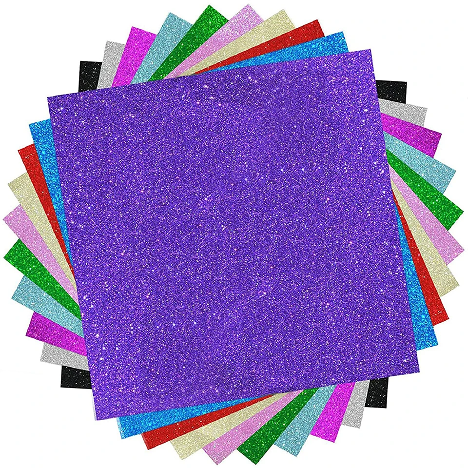 Sparkle Glitter Vinyl Sheet 12x12craft Outdoor Craft Permanent Self Adhesive  Vinyl Assort Color For Cricut Silhouette Dtm01-10 - Decorative Films -  AliExpress