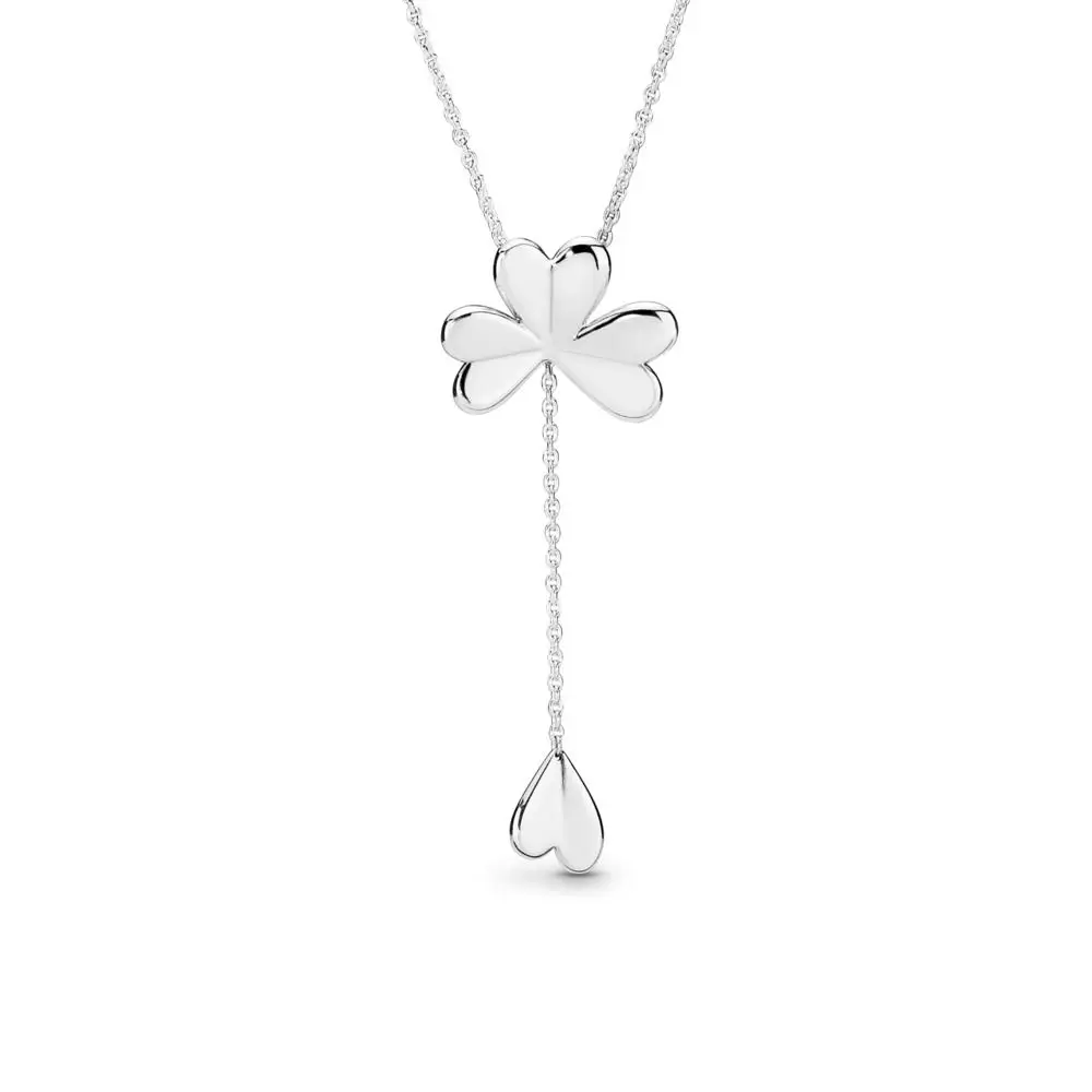 

2020 New Style 925 Sterling Silver 50 CM Clover Pendant Necklace Luxury Fashion Eternal Necklace DIY Jewelry For Women Gift