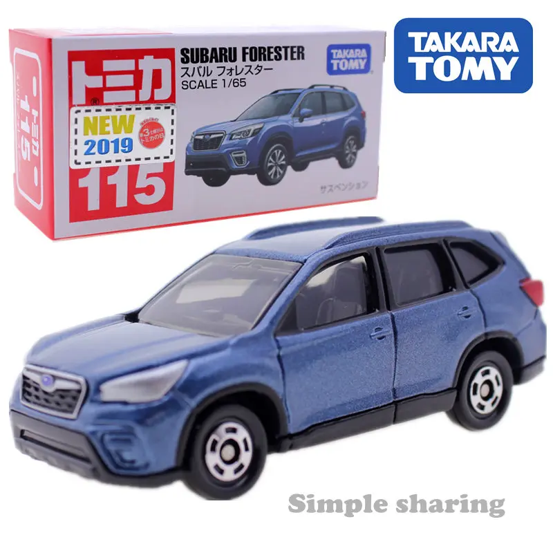 Takara Tomy Tomica#115 Subaru Forester 1/65 литье под давлением Мини авто speedgoed Donkerblauw