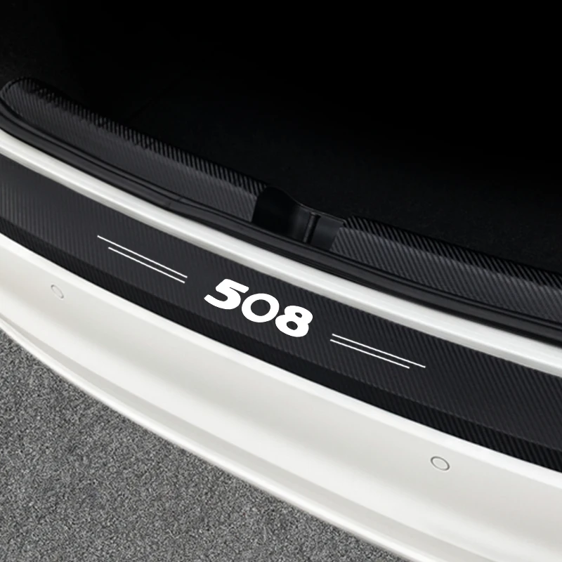 Car Trunk Rear Bumper Sticker For Peugeot 508 2011 2012 2013 2014 2015 2016 2017 2018 2019 2020 2021 SW GT RXH Accessories | Автомобили и
