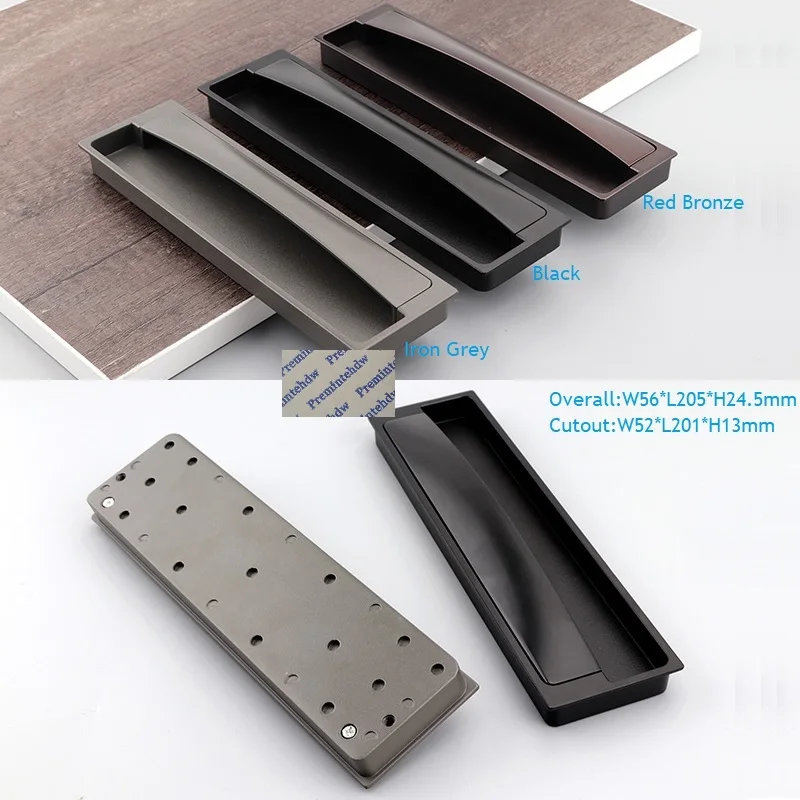 2pcs-zinc-alloy-recessed-flush-furniture-cabinet-door-drawer-finger-pull-black-iron-grey-red-bronze