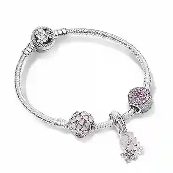 

100% 925 silver sterling 1:1 zt0164 new natural beauty bracelet strings all female jewelry present collection