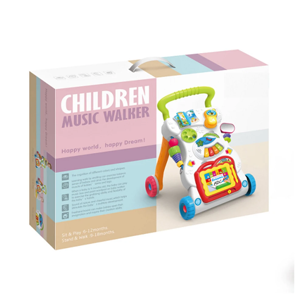 Baby Walker Trolley Multifunction Baby Walker Sit-to-Stand 0-1 Year Old Baby Toys with Weight Tank Kids Early Educational Toys