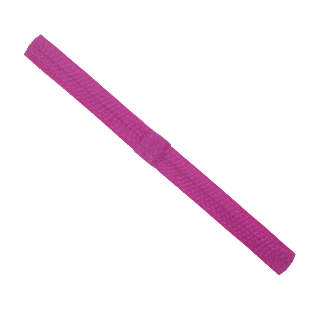 hot pink 15 мм цельная повязка для волос для девочек, блестящая дешевая эластичная повязка на голову, аксессуары для детей, самодельные повязки на голову, аксессуары для волос, 23 цвета, 20 шт./лот - Цвет: hot pink