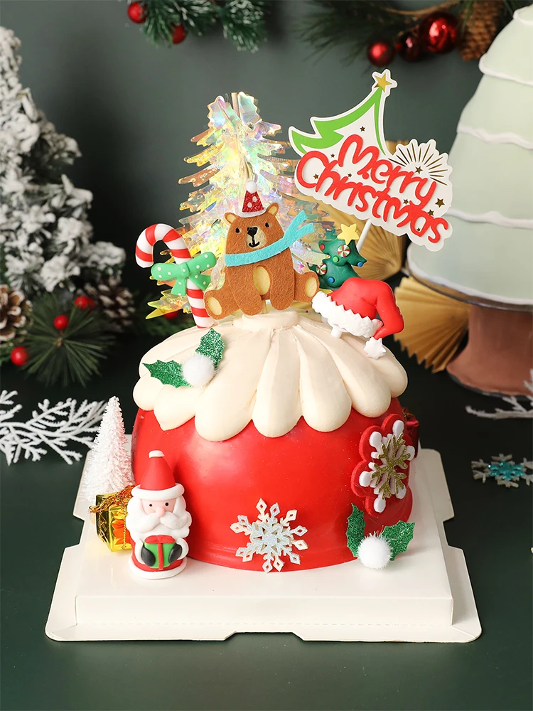 Figures Merry Christmas Cake Toppers 