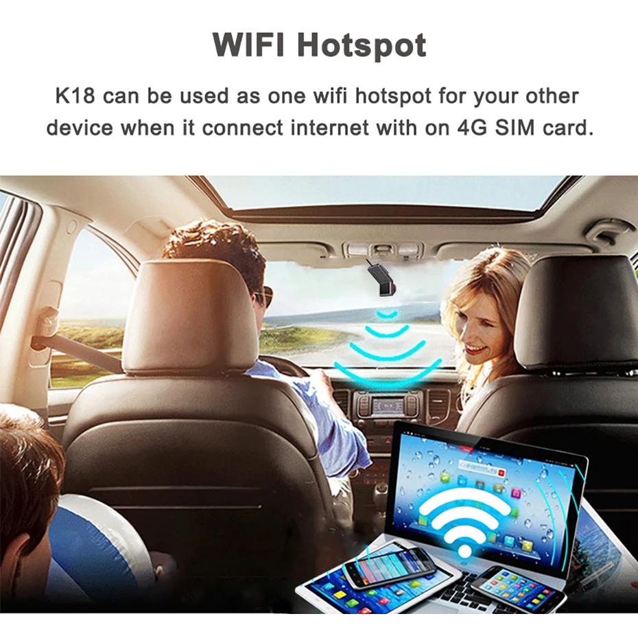 WHEXUNE Автомобильный видеорегистратор 2 0 дюймов WI FI 4G с камерой двумя объективами